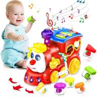 🚂 музыкальный поезд детские игрушки для 1-4-летних: раннее обучение и увлекательное обучение с фруктовым блоком и музыкой и светом - идеальный подарок для малыша! логотип