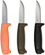 improved morakniv basic 511 fixed blade knife with molded polymer sheath in black, green, and orange combo логотип