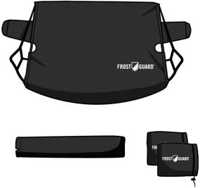 img 4 attached to ❄️ FrostGuard Vortex Premium Winter Windshield Cover: Ultimate Protection from Snow, Ice, and Frost with Built-in Security Panels, Wiper Blade & Mirror Covers - Weather Resistant (Black, Standard)
