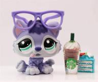 🐶 limited edition tttoy lps husky 1018 with rare purple body and blue eyes - includes tongue out feature, lps accessories, drinks, and cake logo