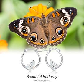 img 1 attached to Hypoallergenic Butterfly Earrings Sterling Sensitive