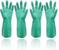 🧤 2 pairs of reusable dishwashing gloves for efficient kitchen cleaning logo