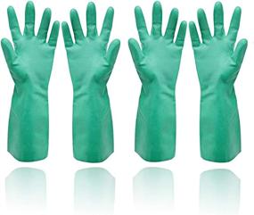 img 4 attached to 🧤 2 Pairs of Reusable Dishwashing Gloves for Efficient Kitchen Cleaning