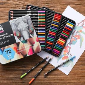 img 1 attached to 72 Premium Colored Pencils Set: Perfect for Coloring, Sketching, and Shading -Vibrant Colors for Beginner & Pro Artists