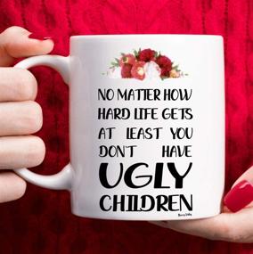 img 2 attached to Mother's Day Gifts: Mom Coffee Mug, Best Mom Gift Ideas - Birthday Gifts for Mom 🎁 from Daughter or Son, No Matter How Hard Life Gets You Still Have Beautiful Children - 11oz, White