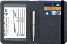 img 1 attached to 🧳 Travel Accessories: Passport Vaccine Card Holder Combo in Passport Covers