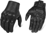 🧤 enhanced full finger men’s leather motorcycle gloves with touchscreen compatibility logo