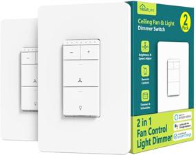 img 4 attached to 🔌 Treatlife Smart Ceiling Fan Control and Dimmer Light Switch 2PACK: Wi-Fi Enabled, Works with Alexa, Google Home, and SmartThings - Remote Control, Neutral Wire Required