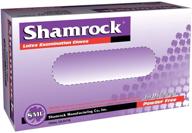 🧤 shamrock 10112-medium-100 count latex examination gloves: powder-free, textured, medical grade, food-safe gloves logo