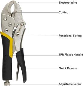 img 2 attached to 🔧 Набор из 5 кусков больших и маленьких зажимных плоскогубцев KOTTO - изогнутые зажимные длинноносые плоскогубцы - прочные, долговечные с сумкой для хранения