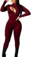 trendy tob sleeves turtleneck jumpsuit playsuit: women's fashion at its finest! logo