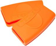 🍳 techef silicone pot holders/pinch grips/oven mitts (orange, set of 2), made in korea - enhanced seo logo