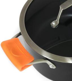 img 1 attached to 🍳 TECHEF Silicone Pot Holders/Pinch Grips/Oven Mitts (Orange, Set of 2), Made in Korea - Enhanced SEO