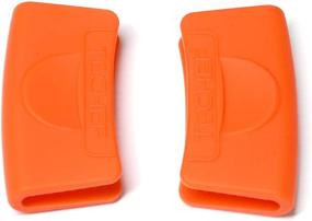 img 3 attached to 🍳 TECHEF Silicone Pot Holders/Pinch Grips/Oven Mitts (Orange, Set of 2), Made in Korea - Enhanced SEO