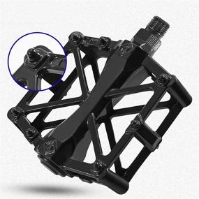 img 1 attached to 🚲 9/16" Bike Pedals for MTB - Mountain Road Bicycle Flat Pedal with Anti-Skid Pins