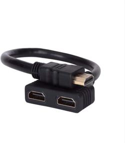 img 1 attached to 🔌 High Definition HDMI Male to Dual HDMI Female Splitter Cable Adapter - Ideal for DVD Players, PS3, HDTV, STB, LCD Projectors