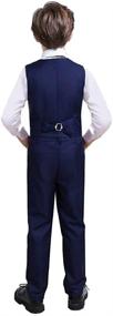 img 2 attached to 👖 Solid Color Flat Front Adjust Waist Trousers for Fersumm Boys Pants