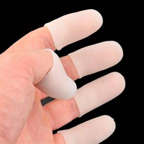 img 1 attached to 🖐️ Gel Grip Finger Protectors - Clear Thumbs