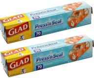 🎁 glad pressn seal wrap christmas special design - 140 sq ft total (pack of 2) - effective food storage solution logo