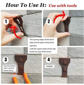 img 1 attached to 🧱 EONHUA Brick Hook Clips for Easy Hanging - Steel Hooks for Brick Walls, Ideal for Lights, Wreaths, Pictures - 6PCS (Fits Brick 2 1/4 to 2 3/8)