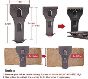 img 2 attached to 🧱 EONHUA Brick Hook Clips for Easy Hanging - Steel Hooks for Brick Walls, Ideal for Lights, Wreaths, Pictures - 6PCS (Fits Brick 2 1/4 to 2 3/8)