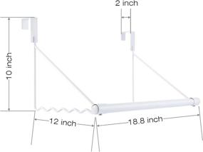 img 2 attached to Magicfly Over The Door Closet Rod - Heavy-Duty Hanger Rack for Coats, Towels, Freshly Ironed Clothes - White