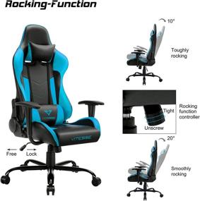 img 2 attached to Ergonomic Computer Comfortable Executive Headrest Furniture for Game & Recreation Room Furniture