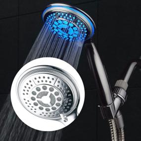 img 3 attached to 🚿 Dream Spa All Chrome Water Temperature Controlled Color Changing 5-Setting LED Handheld Shower-Head: Experience Colorful LED Lights Synced to Water Temperature!