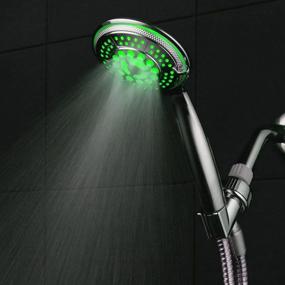 img 2 attached to 🚿 Dream Spa All Chrome Water Temperature Controlled Color Changing 5-Setting LED Handheld Shower-Head: Experience Colorful LED Lights Synced to Water Temperature!