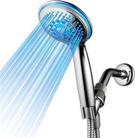 img 4 attached to 🚿 Dream Spa All Chrome Water Temperature Controlled Color Changing 5-Setting LED Handheld Shower-Head: Experience Colorful LED Lights Synced to Water Temperature!