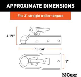 img 3 attached to 🚚 CURT 25138 Straight Tongue Trailer Coupler: 3-Inch Channel, 2-In Hitch Ball, 3,500 lbs - Ultimate Towing Solution