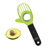 🥑 dotala 3-in-1 avocado tool - splitter, pitter, cutter with knife peeler and scoop - comfort-grip handle (green) logo