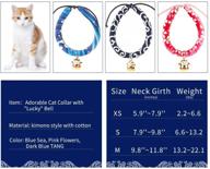 🐱 kawaii chirimen kimono cat collar set with bell for kittens and puppies - christmas, halloween, and new year themed - adjustable cat collars with kitty fortune bell - japanese style logo