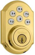 🔒 enhanced security with kwikset 909 smartcode electronic deadbolt featuring smartkey in lifetime polished brass логотип