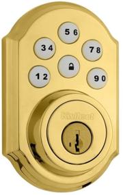 img 4 attached to 🔒 Enhanced Security with Kwikset 909 SmartCode Electronic Deadbolt featuring SmartKey in Lifetime Polished Brass