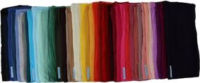 img 1 attached to 🧣 Pack of 10 Kuldip Tassel Free Plain Pashmina Style Scarf Shawl Stoles - Tassel-free Luxury for Every Occasion