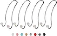 🚗 savori bling auto hooks: stylish car hangers for strong & durable backseat storage - 4 pack (white) логотип