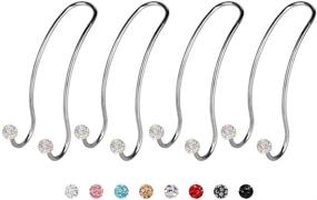 img 4 attached to 🚗 Savori Bling Auto Hooks: Stylish Car Hangers for Strong & Durable Backseat Storage - 4 Pack (White)