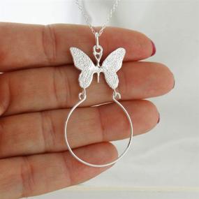 img 2 attached to FashionJunkie4Life Sterling Butterfly Necklace Favorite