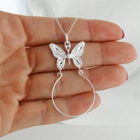 img 3 attached to FashionJunkie4Life Sterling Butterfly Necklace Favorite