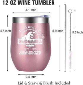 img 3 attached to 🍷 12 Ounce Wine Tumbler - Christmas Gifts for Grandma Nana, Stocking Stuffers for Mom, Women, Her - Great Gifts for Great Grandma Nana on Xmas, Birthday, Valentines Day, Mothers Day - Ideal for Granddaughters and Grandsons