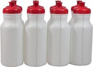 🧃 8-piece set of bpa-free 20oz sports squeeze plastic water bottles with push/pull cap logo