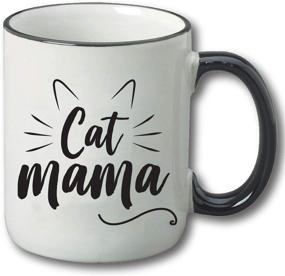 img 1 attached to 🐱 11oz Cat Mama Funny Coffee Mug - Unique Christmas Gift Idea for Cat Lovers - Perfect Birthday Gifts for Women - Cat Mom Cup