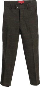 img 1 attached to 👖 Stylish Gioberti Boys' Tweed Plaid Pants: Perfect for Suits & Sport Coats