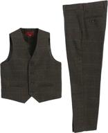 👖 stylish gioberti boys' tweed plaid pants: perfect for suits & sport coats logo
