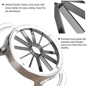 img 1 attached to 🍎 FEITA Stainless Steel Apple Slicer and Corer - Premium 12 Blades - Food Grade 304 - Heavy Duty Apple Cutter for Extra Large Apples up to 4 Inches