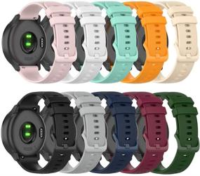 img 3 attached to 📟 Soft Silicone Replacement Watch Band for Garmin Vivomove 3 / Vivomove Luxe/Vivomove Style/Venu/Vivomove/Vivomove HR Sport Style (20mm Width) - QGHXO Band (No Tracker)