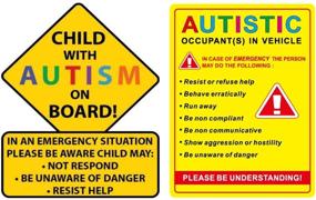 img 3 attached to 🚗 2 пакета Этикеток eDesign Autism Alert для транспортного средства: оповестите профессионалов и поддерживайте автономного человека с аутизмом – наклейки на окна, стены, чашки, ноутбуки в автомобиле, грузовике, фургоне, внедорожнике