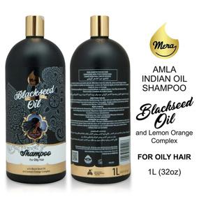 img 3 attached to Mera Indian Amla Oil - Black Cumin Seed & Lemon-Orange Complex Shampoo for Oily Hair – Nourishes Scalp, Prevents Dryness, Breakage & Thinning Hair, 32oz / 1L