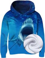 👕 funnycokid kids 3d printed novelty hoodies - pullover fleece hooded sweatshirts with pocket for boys and girls (ages 5-16) логотип